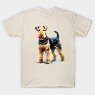 Watercolor Airedale Terrier - Beautiful Dog T-Shirt